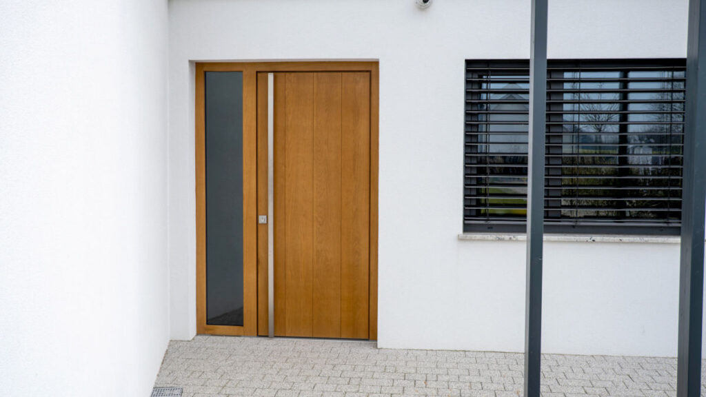 Model drzwi drewnianych z naświetlem bocznym